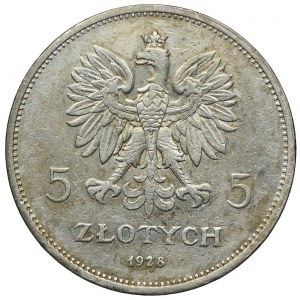 5 złotych 1928, Bruksela, Nike