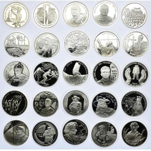 Zestaw monet, 10 złotych 1995-1999 (25szt.)