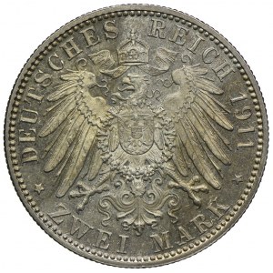 Niemcy, Bawaria, 2 marki 1911 D