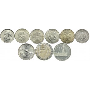 Austria, zestaw monet (9 szt.)