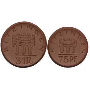 Niemcy, Kitzingen (Bawaria), 3 marki, 75 fenigów 1921 (2 szt.)