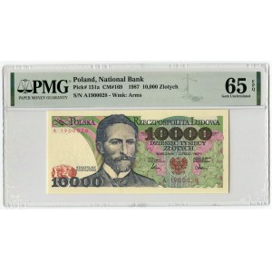 10000 złotych 1987 - A - PMG 65