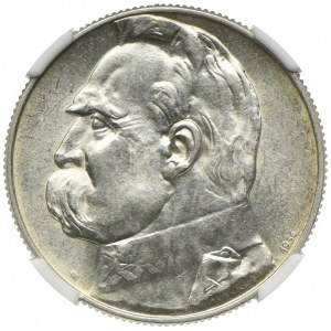 5 złotych 1934, Józef Piłsudski - Orzeł Strzelecki, NGC MS62+