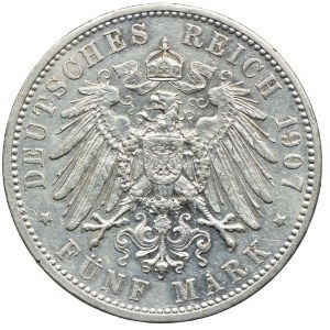 Niemcy, Badenia, 5 marek 1907 G