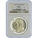 10 złotych 1939, Józef Piłsudski, NGC MS62