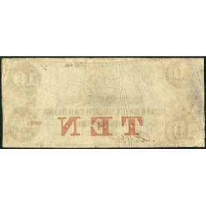 USA, banknot 10 dolarów 1854