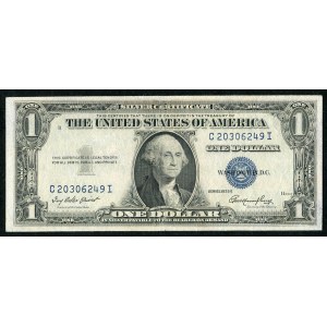 USA, banknot 1 dolar 1935, niebieska pieczęć, silver certificate