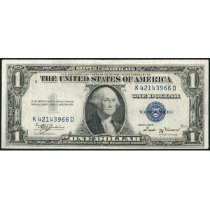 USA, banknot 1 dolar 1935, niebieska pieczęć, silver certificate