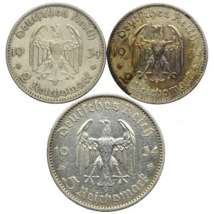 Niemcy, 2, 5 marek 1934 (3szt.)