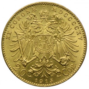 Austria, Franciszek Józef I, 20 koron 1915 Wiedeń