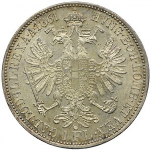 Austria, Franciszek Józef I, 1 floren 1861 Wiedeń