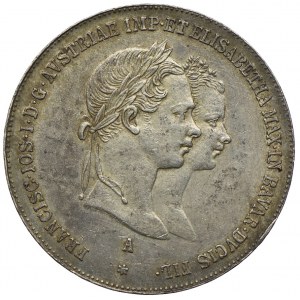 Austria, Franciszek Józef I, 1 gulden 1854, Wiedeń