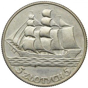 5 złotych 1936, Żaglowiec