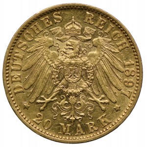 Niemcy, Wirtembergia, Wilhelm II, 20 marek 1897 F
