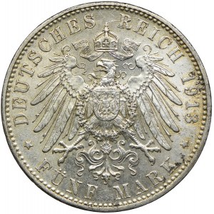 Niemcy, Bawaria, 5 marek 1913, D/Monachium