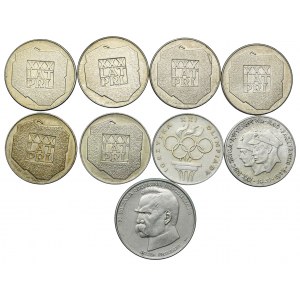 Zestaw, 200zł XXX lat PRL, Olimpiada, Żołnierze, 50.000zł 1988 Piłsudski (9szt.)