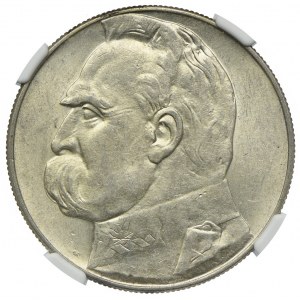 10 złotych 1935, Józef Piłsudski, NGC AU58