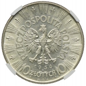 10 złotych 1936, Józef Piłsudski, NGC MS61