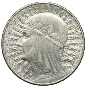 10 złotych 1932 ze znakiem, Głowa Kobiety
