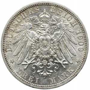 Niemcy, Prusy, 3 marki 1909, A/Berlin