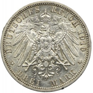 Niemcy, Prusy, 3 marki 1910, A/Berlin