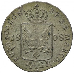 Niemcy, Prusy, Fryderyk Wilhelm III, 4 grosze 1808 G/Kłodzko