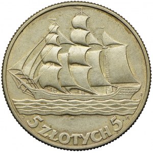 5 złotych 1936, Żaglowiec