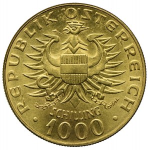 Austria, II Republika, 1000 szylingów 1976 Wiedeń