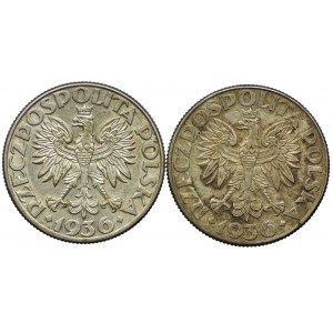 2 złote 1936, Żaglowiec (2szt.)