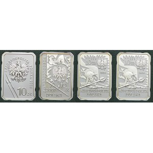 Zestaw monet, 10 złotych 2006-2009 (4szt.)