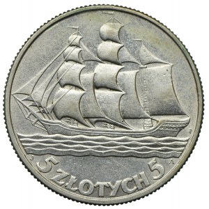 5 złotych 1936, Żaglowiec