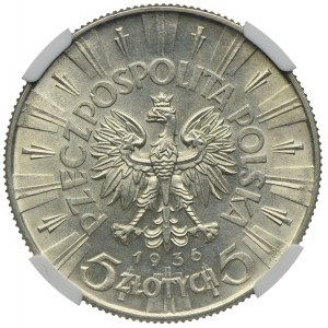 5 złotych 1936, Józef Piłsudski, NGC MS62
