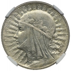 5 złotych 1934, Głowa Kobiety, NGC AU58