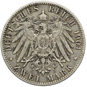 Niemcy, Hamburg, 2 marki 1904, J/Hamburg
