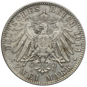 Niemcy, Bawaria, 2 marki 1914 D/Monachium