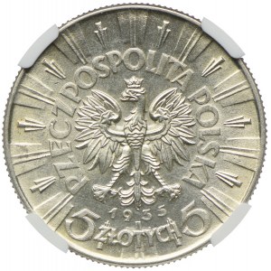 5 złotych 1935, Józef Piłsudski, NGC MS62