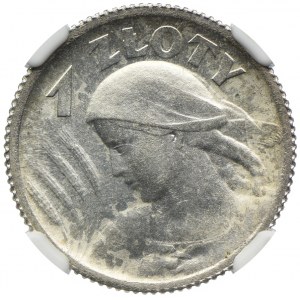 1 złoty 1924, Paryż, Kobieta i kłosy, NGC MS62