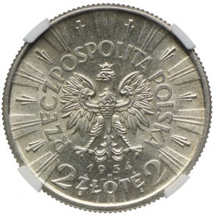 2 złote 1934, Józef Piłsudski, NGC MS64