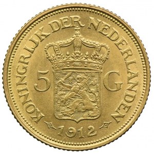 Holandia, Wilhelmina, 5 guldenów 1912