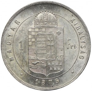 Węgry, Franciszek Józef I, 1 forint 1879 KB, Kremnica