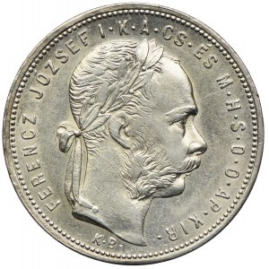 Węgry, Franciszek Józef I, 1 forint 1881 KB, Kremnica
