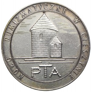 Medal - Wystawa monet, medali i banknotów - Koło Numizmatyczne Cieszyn 1969, srebro