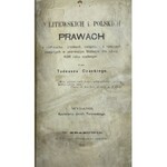 Czacki Tadeusz, O litewskich i polskich prawach, o ich duchu, źródłach, związku i o rzeczach zawartych w pierwszym Statucie dla Litwy 1529 roku wydanym. T. [1]-2