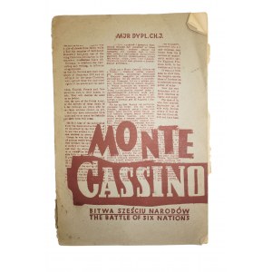 [MONTE CASSINO] Mjr. dypl. Ch. J. - Monte Cassino. Bitwa sześciu narodów. Bolonia 1946