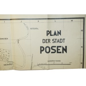 [MAPA POZNANIA] Plan der stadt Posen, 1939 rok, skala 1:20.000