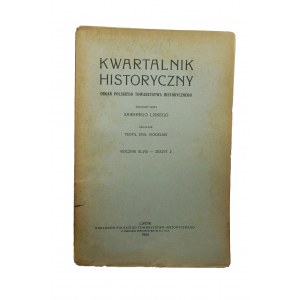 Kwartalnik historyczny rocznik XVIII - zeszyt 2, Lwów 1934