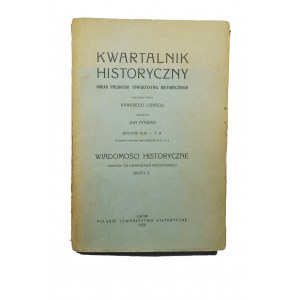 Kwartalnik historyczny rocznik XLIII - T. II, Lwów 1929