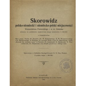 SKOROWIDZ polsko-niemiecki i niemiecko-polski miejscowości Województwa Pomorskiego i w. m. Gdańska...