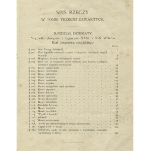 CZAPSKI Hutten, Marian - Historya powszechna konia. T. 3 / przez Maryana Czapskiego. Poznań 1874...