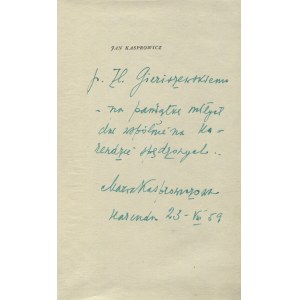 KASPROWICZ, Jan - Hymny; Księga ubogich; Mój świat. Warszawa 1956, Pax. 20 cm, s. XVI, 466, [2], k. tabl...
